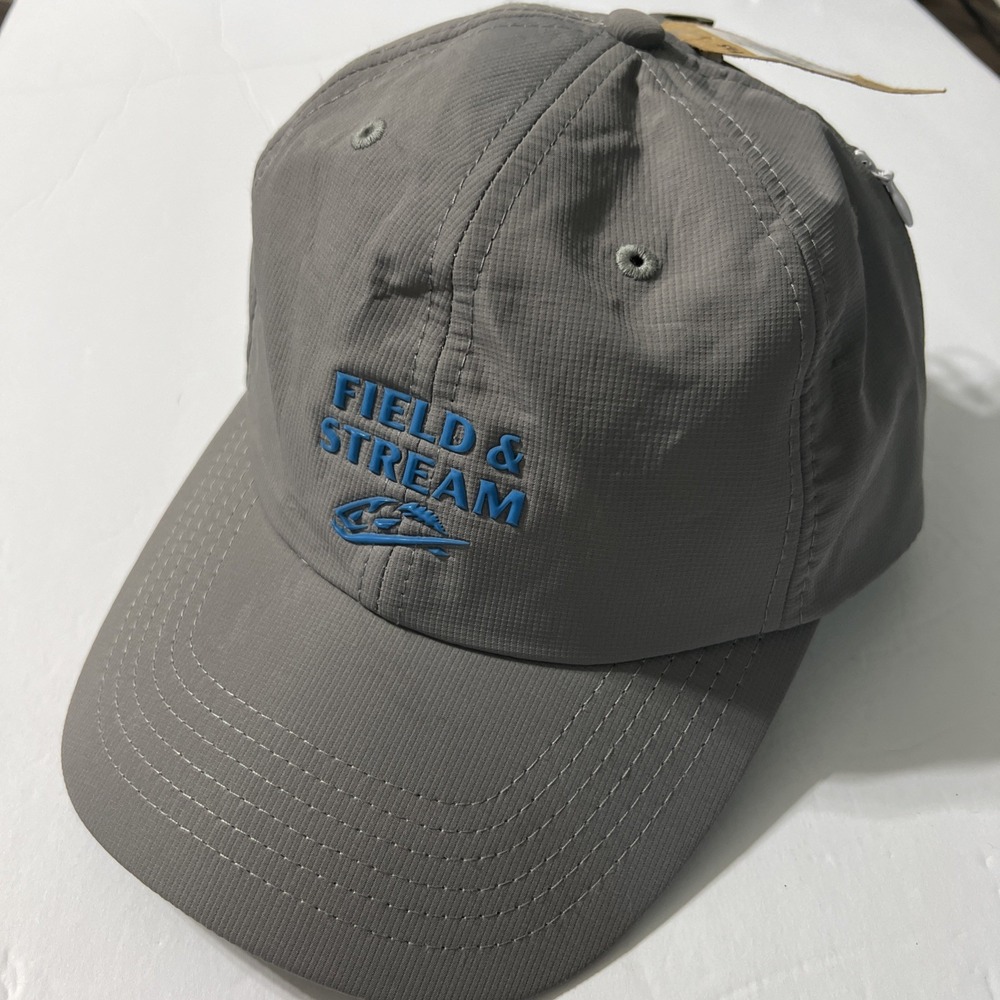 Field‎ & Stream Men's Technical Zipper Cap Adjustable Grey OSFA New